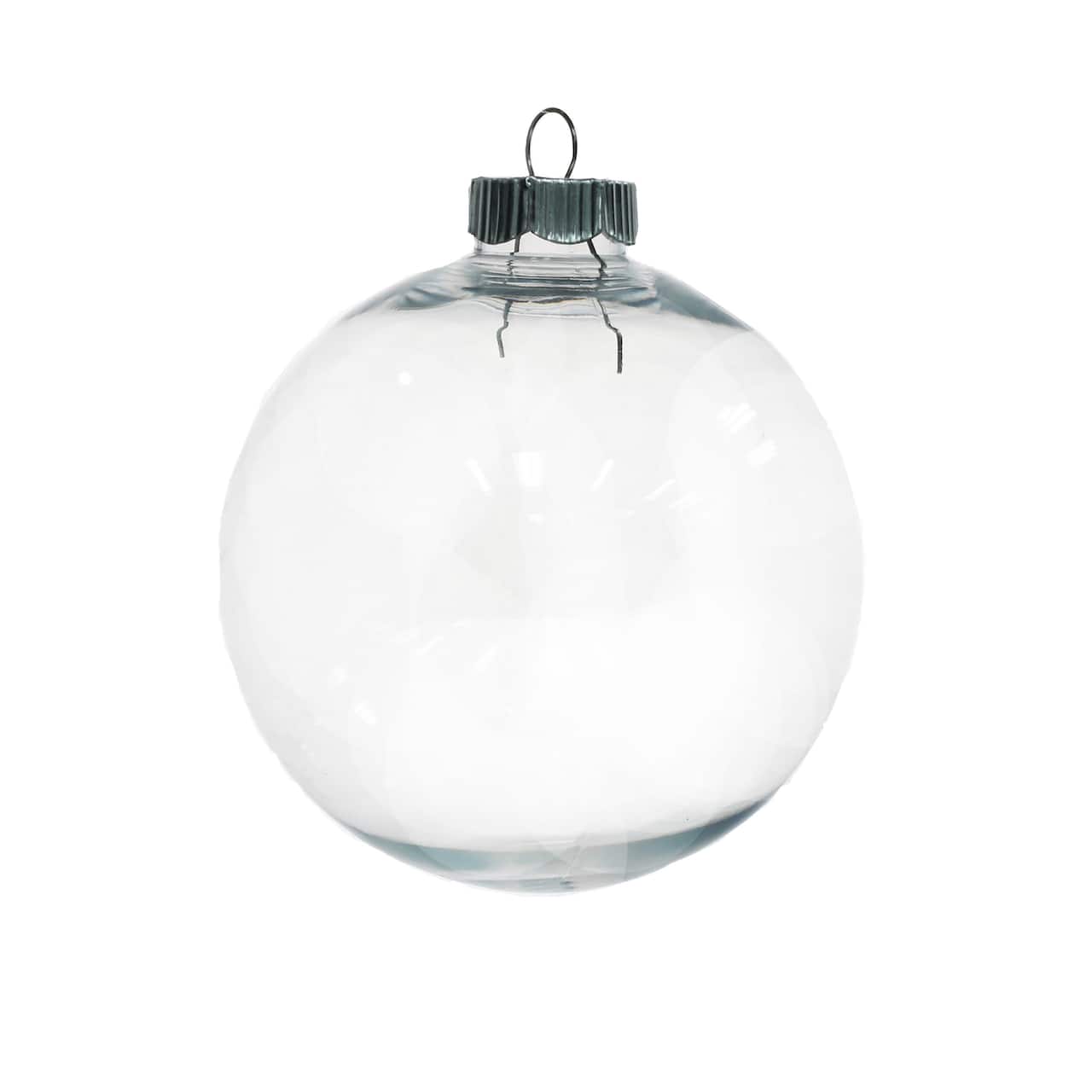 24 Pack 2.75" Clear DIY Plastic Ball Ornaments by Make Market®